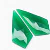 Natural Green Onyx Fancy Rose Cut Gemstone Pair Sold per 1 pair & Sizes 39mm x 19mm approx. Chalcedony is a cryptocrystalline variety of quartz. Comes in many colors such as blue, pink, aqua. Also known to lower negative energy for healing purposes. 
